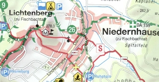 Beispiel-Ausschnitt aus der Freizeitkarte des Landkreises Darmstadt-Dieburg