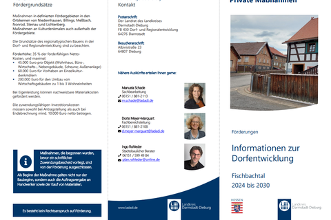 Bild des Flyers zur Dorfentwicklung (Download siehe unten)