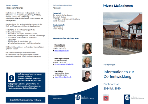 Bild des Flyers zur Dorfentwicklung (Download siehe unten)