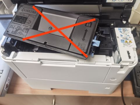 Drucker-Toner-Kartusche durchgestrichen - Foto Gemeinde Fischbachtal