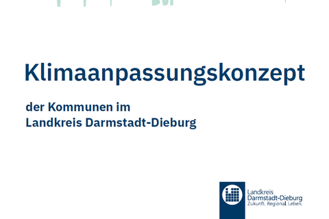 Titelseite des Klimaanpassungskonzepts - Grafik Landkreis Darmstadt-Dieburg