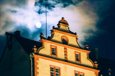 Vollmond über Schloss Lichtenberg - Foto Bernd Dörwald